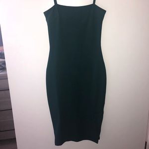 Green tight fitting dress